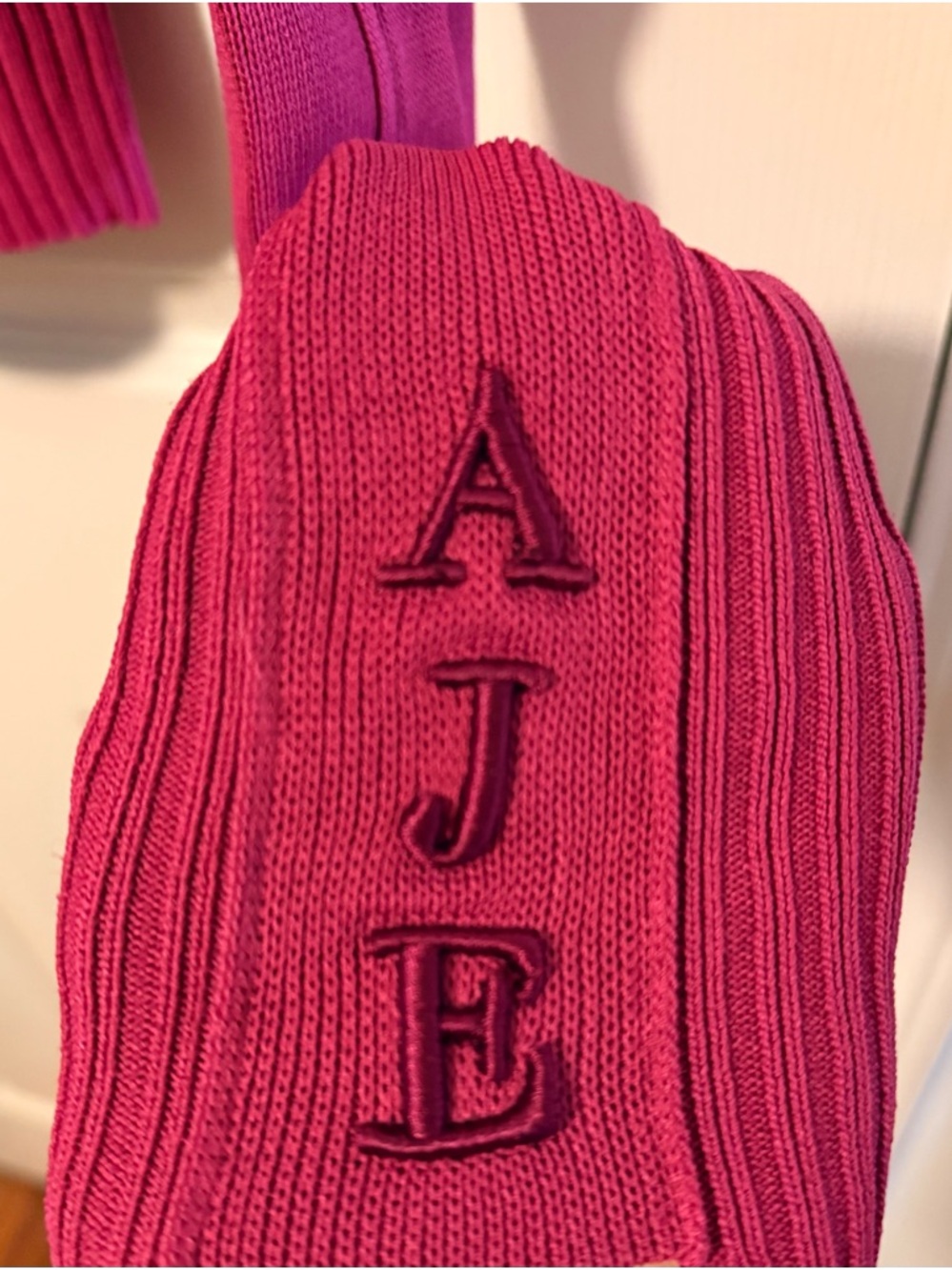 Aje Cropped Fuchsia Knit Mock Neck Sweater | S - Picture 4 of 4